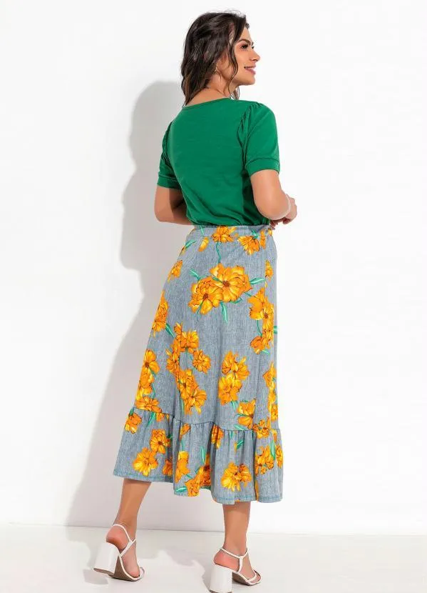 Queima Estoque - Blusa Verde com Gota Costas Moda Evangélica 4