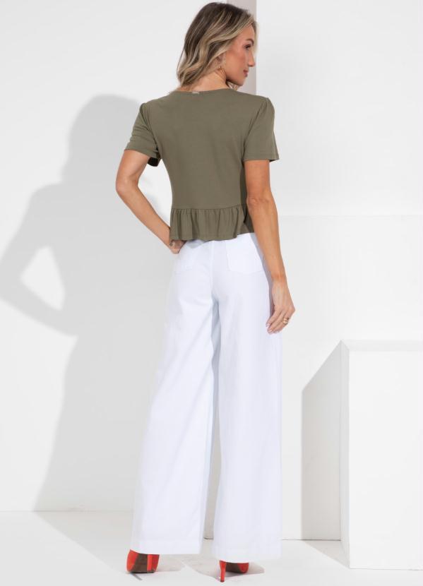 Outlet - Blusa Verde com Gota e Amarração 4