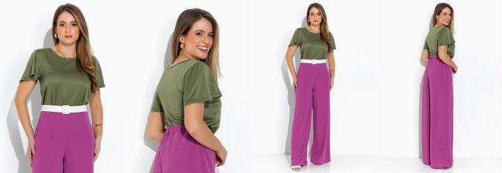 Blusa Verde com Manga Ampla