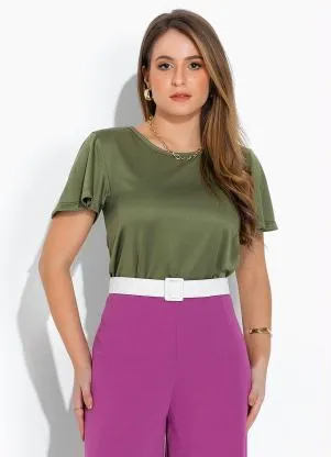 Rosalie - Blusa Verde com Manga Ampla - ROSALIE