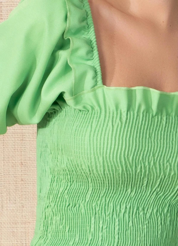 Quintess - Blusa Verde com Mangas Bufantes 6