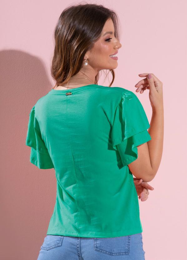 Quintess - Blusa Verde com Mangas Duplas 4