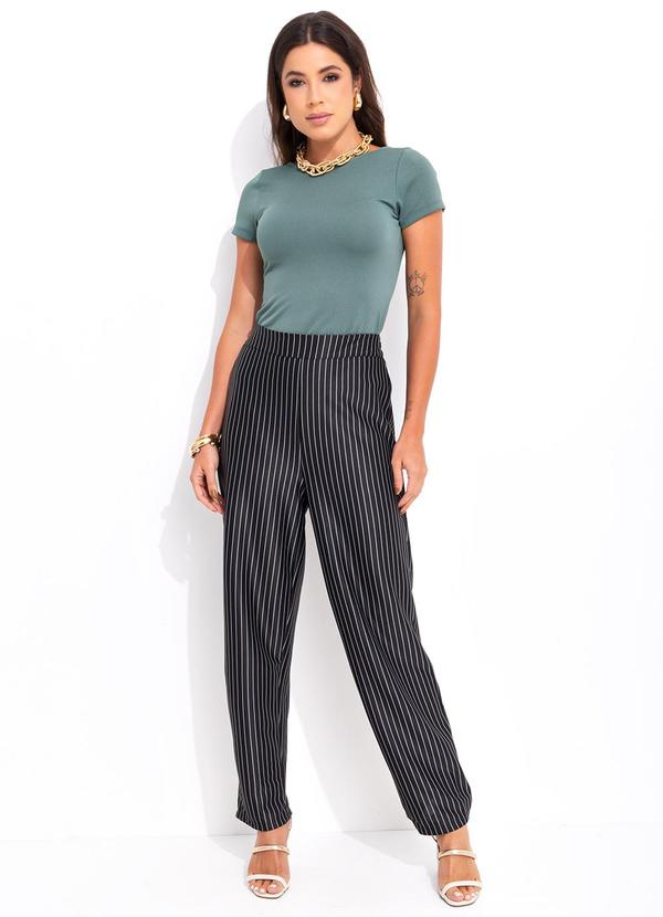 Bimini - Blusa Verde em Malha Crepe 4