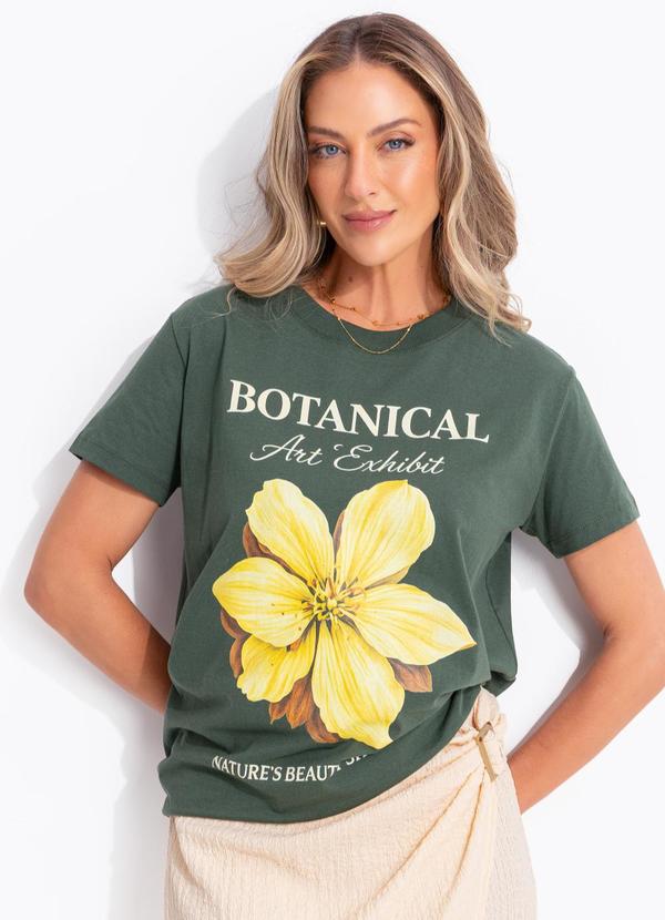Blusa (Verde) em Malha de Algod�o Penteado
