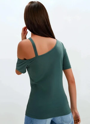 bonprix - Blusa Verde em Malha de Algodão - BONPRIX