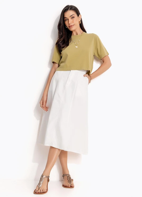 Quintess - Blusa Verde em Malha de Algodão 3