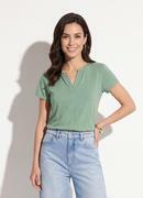 Blusa Verde em Malha de Algod�o