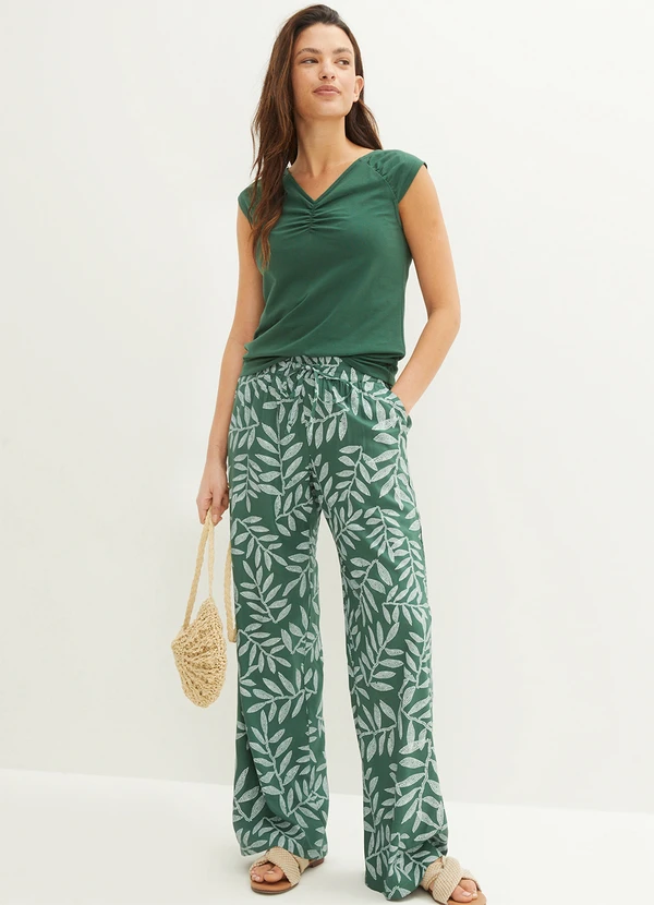 bonprix - Blusa Verde em Malha de Viscose 3