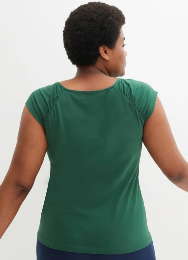 bonprix - Blusa Verde em Malha de Viscose 5