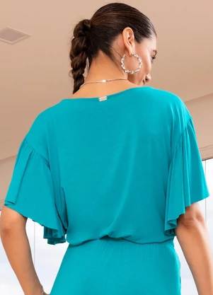Quintess - Blusa Verde em Malha de Viscose - QUINTESS