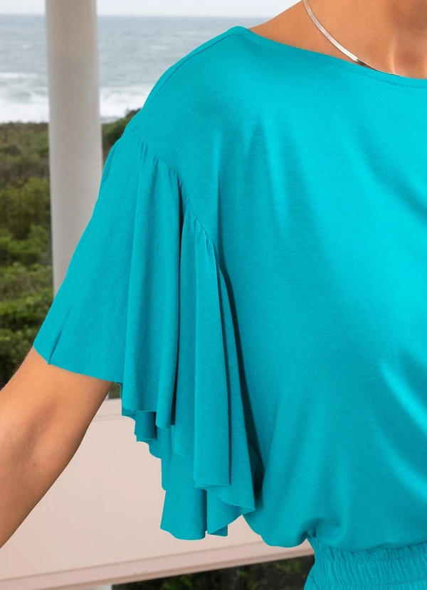Quintess - Blusa Verde em Malha de Viscose 5