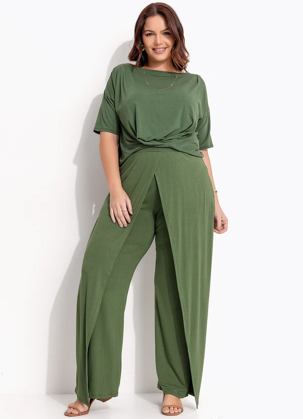 Quintess - Blusa Verde em Malha de Viscose 11