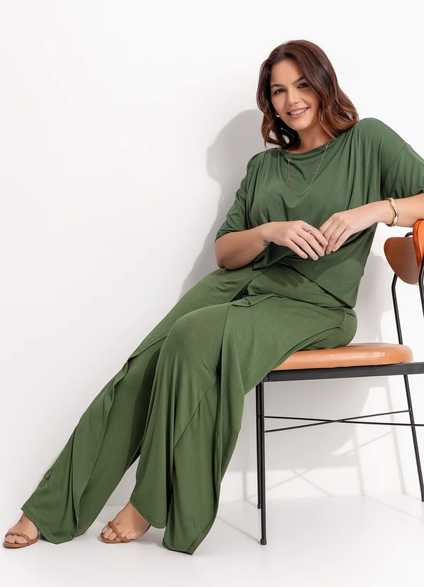 Quintess - Blusa Verde em Malha de Viscose 12