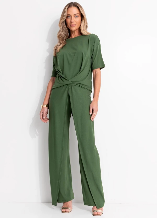 Quintess - Blusa Verde em Malha de Viscose 3