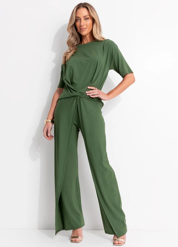 Quintess - Blusa Verde em Malha de Viscose 5
