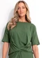 Quintess - Blusa Marrom em Malha de Viscose - variação: Verde