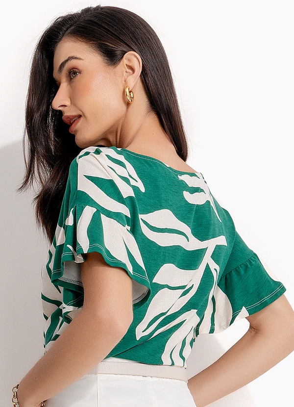 Quintess - Blusa Verde em Malha de Viscose 2