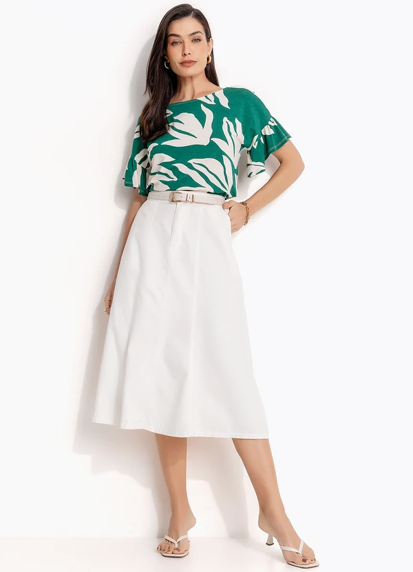 Quintess - Blusa Verde em Malha de Viscose 3