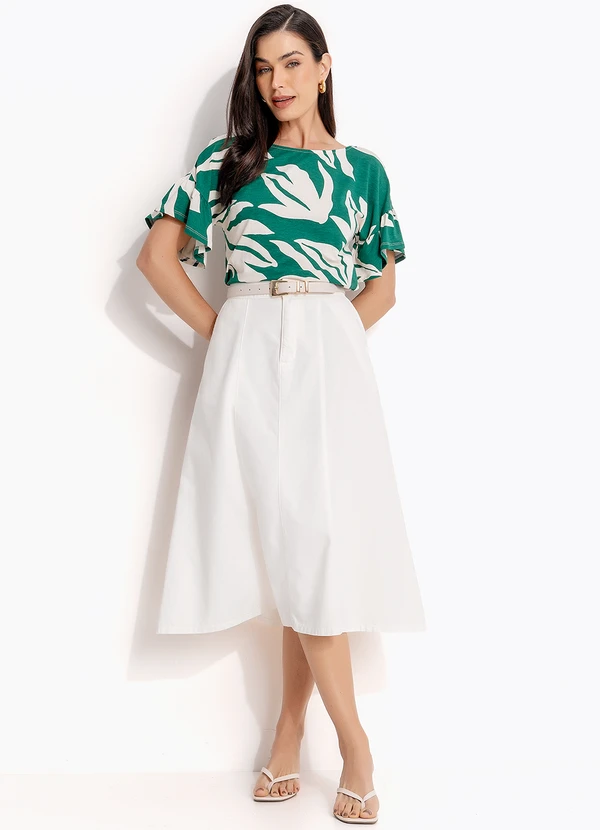 Quintess - Blusa Verde em Malha de Viscose 5