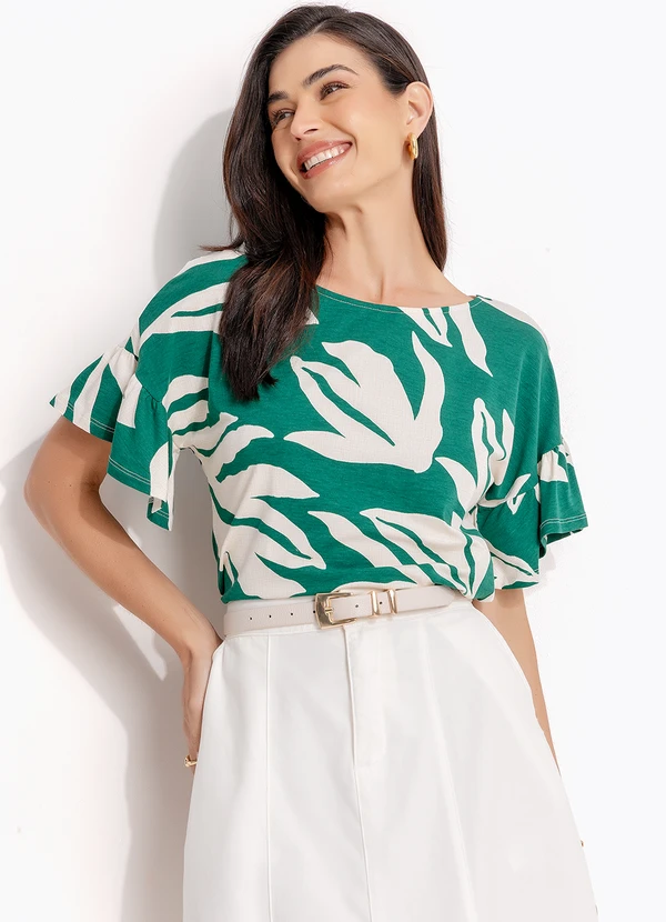 Quintess - Blusa Verde em Malha de Viscose 6