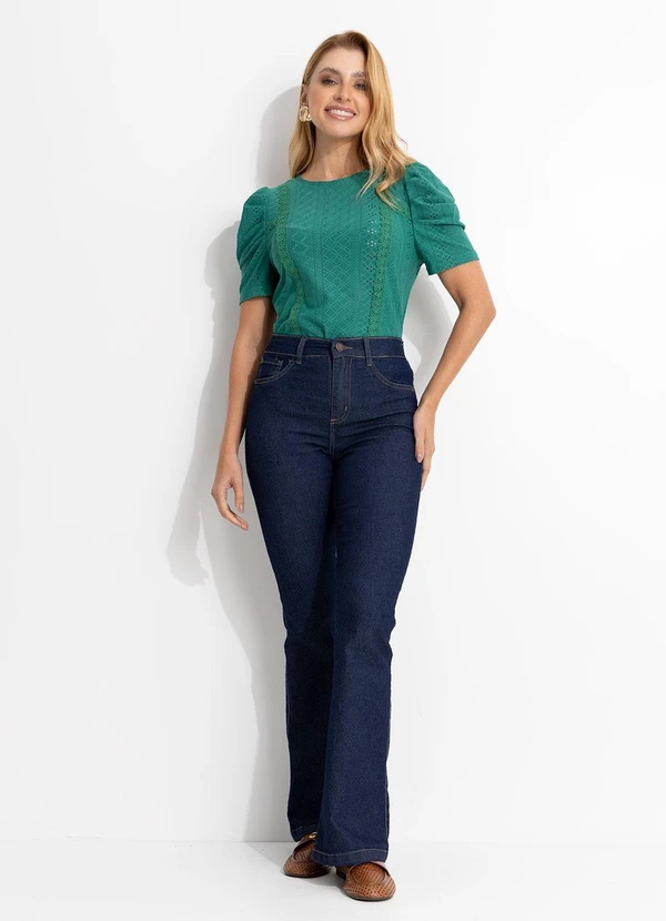 Quintess - Blusa Verde em Malha Laise 3