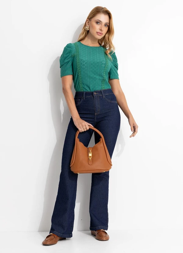 Quintess - Blusa Verde em Malha Laise 5