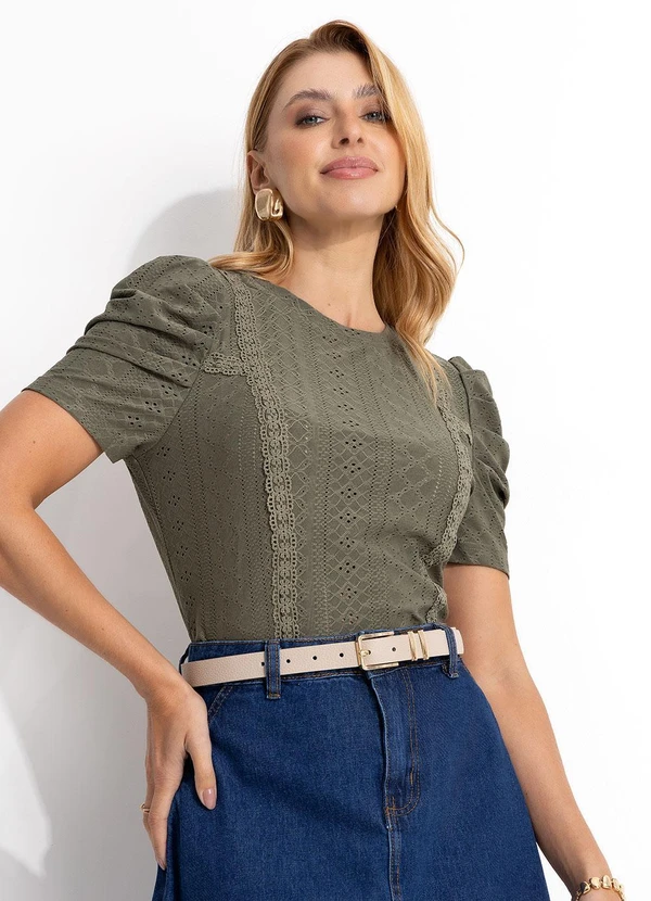 Quintess - Blusa Verde em Malha Laise 7