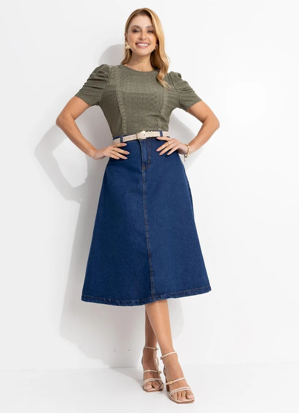 Quintess - Blusa Verde em Malha Laise 5