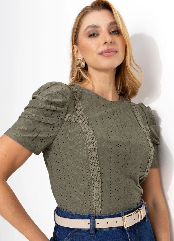Quintess - Blusa Verde em Malha Laise 4
