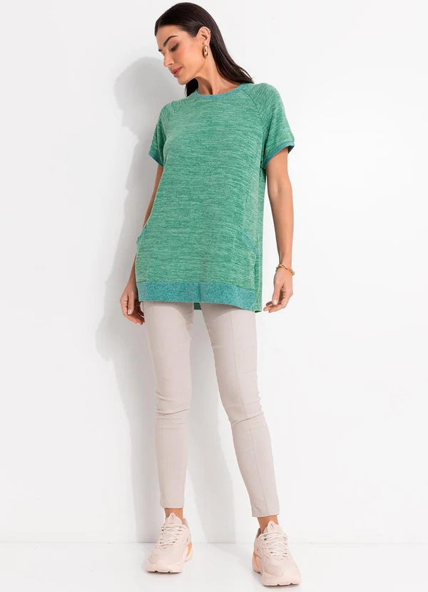 Quintess - Blusa Verde em Malha Tricô 6