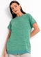 Quintess - Blusa Cinza em Malha Tricô - variação: Verde
