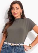 Blusa Verde em Moletinho de Viscose