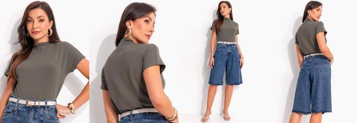 Blusa Verde em Moletinho de Viscose