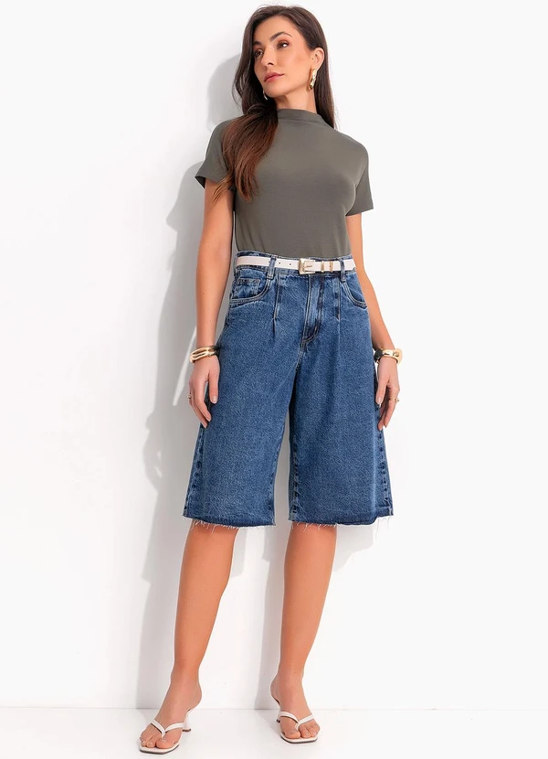 Quintess - Blusa Verde em Moletinho de Viscose 3