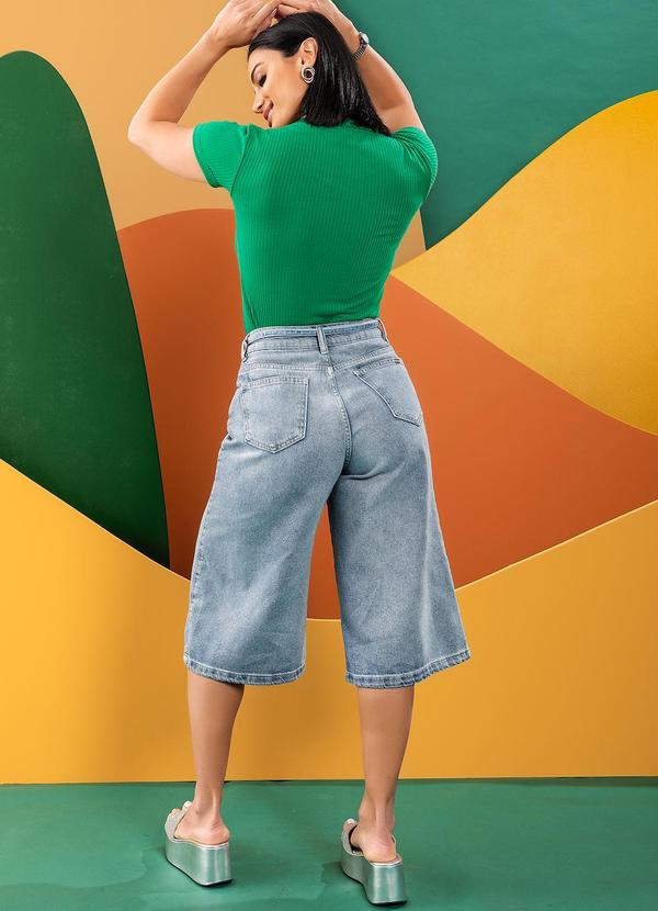 Quintess - Blusa Verde em Ribana Canelada 4