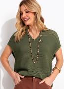 Blusa verde em tric�