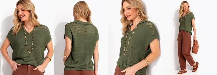 Blusa Verde em Tric�