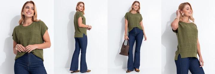 Blusa Verde em Tricot