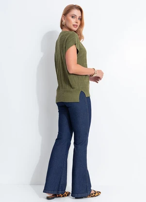 Quintess - Blusa Verde em Tricot - QUINTESS