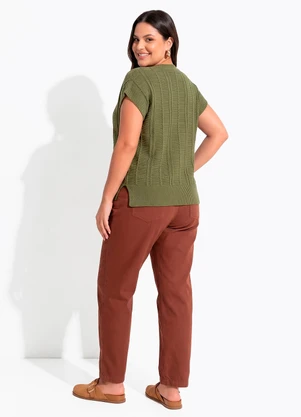 Quintess - Blusa Verde em Tricot - QUINTESS