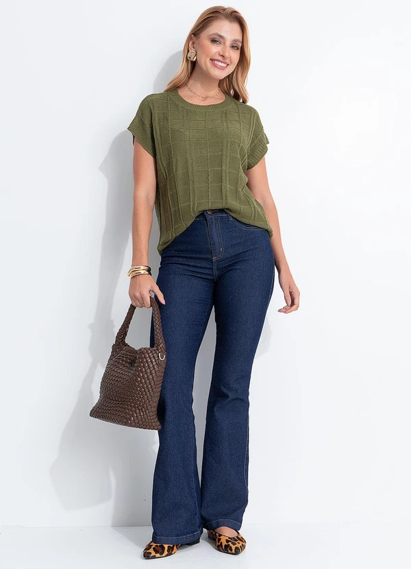 Quintess - Blusa Verde em Tricot 3