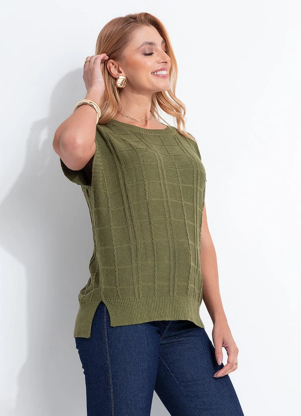 Quintess - Blusa Verde em Tricot 4