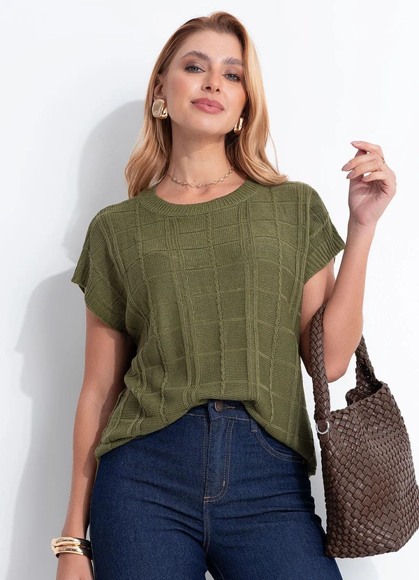 Quintess - Blusa Verde em Tricot