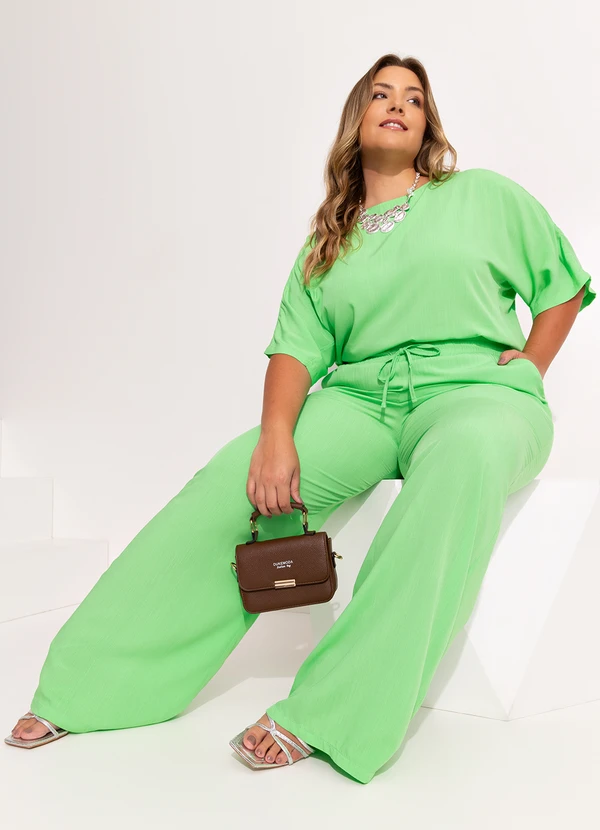 Quintess - Blusa Verde em Viscose Plana 18
