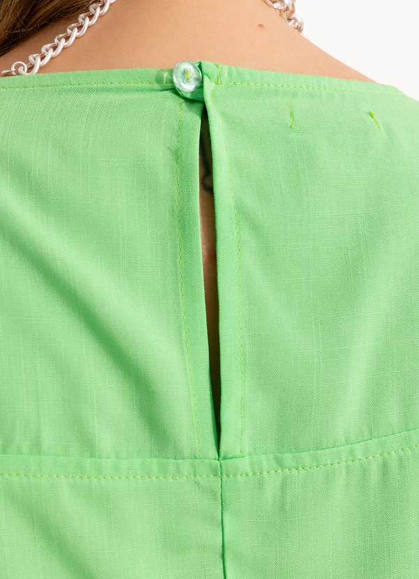 Quintess - Blusa Verde em Viscose Plana