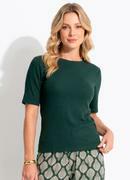 Blusa Verde Escuro em Canelado