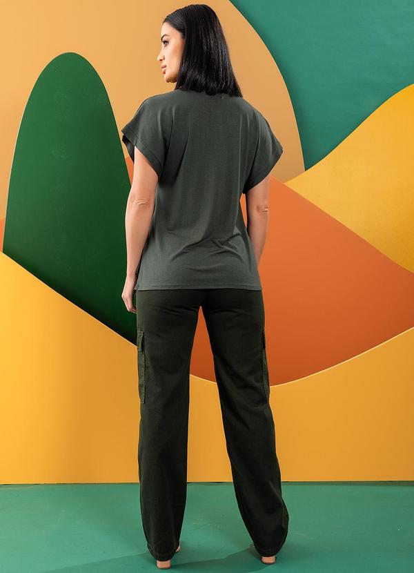 Quintess - Blusa Verde Escuro em Malha de Viscose 3