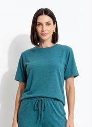 Blusa Verde Escuro em Malha Tric�