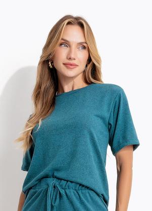 Blusa (Verde Escuro) em Malha Tric