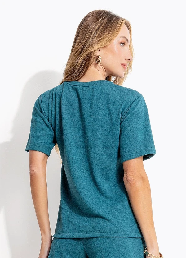 Quintess - Blusa Verde Escuro em Malha Tricô 3